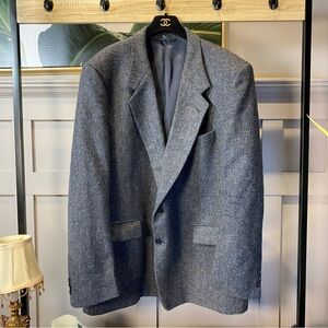 Shipley Quality Tailored vintage 100% wool blazer jacket 50” chest